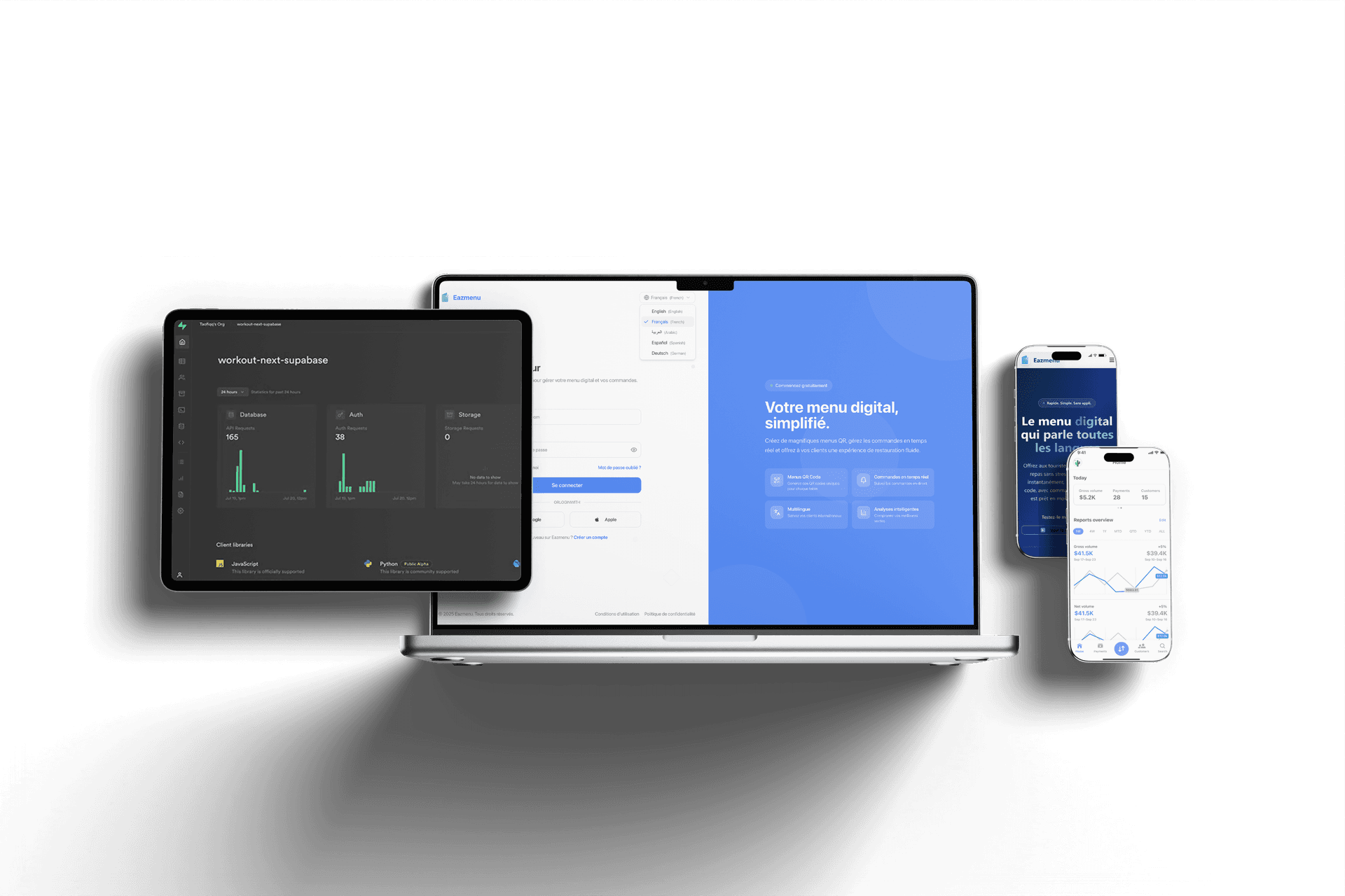 Launch support dashboard mockup