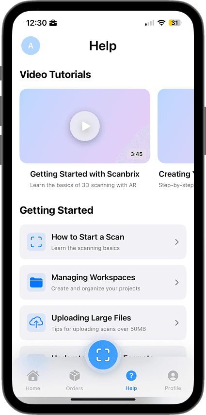 In-app workspace chat between client and operator