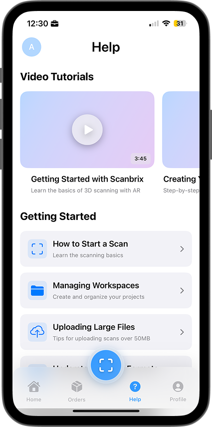In-app workspace chat between client and operator